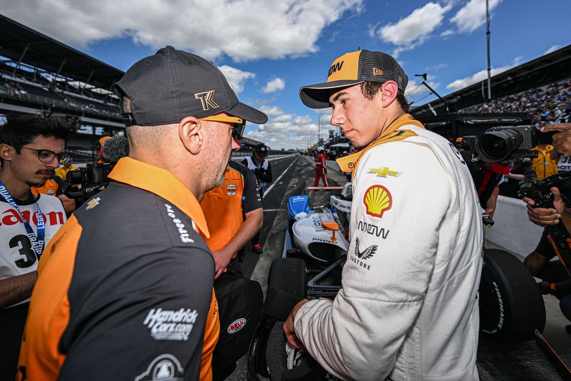 Tony Kanaan with Nolan Siegel at the 109th Running Of The Indianapolis 500 - Source: Getty